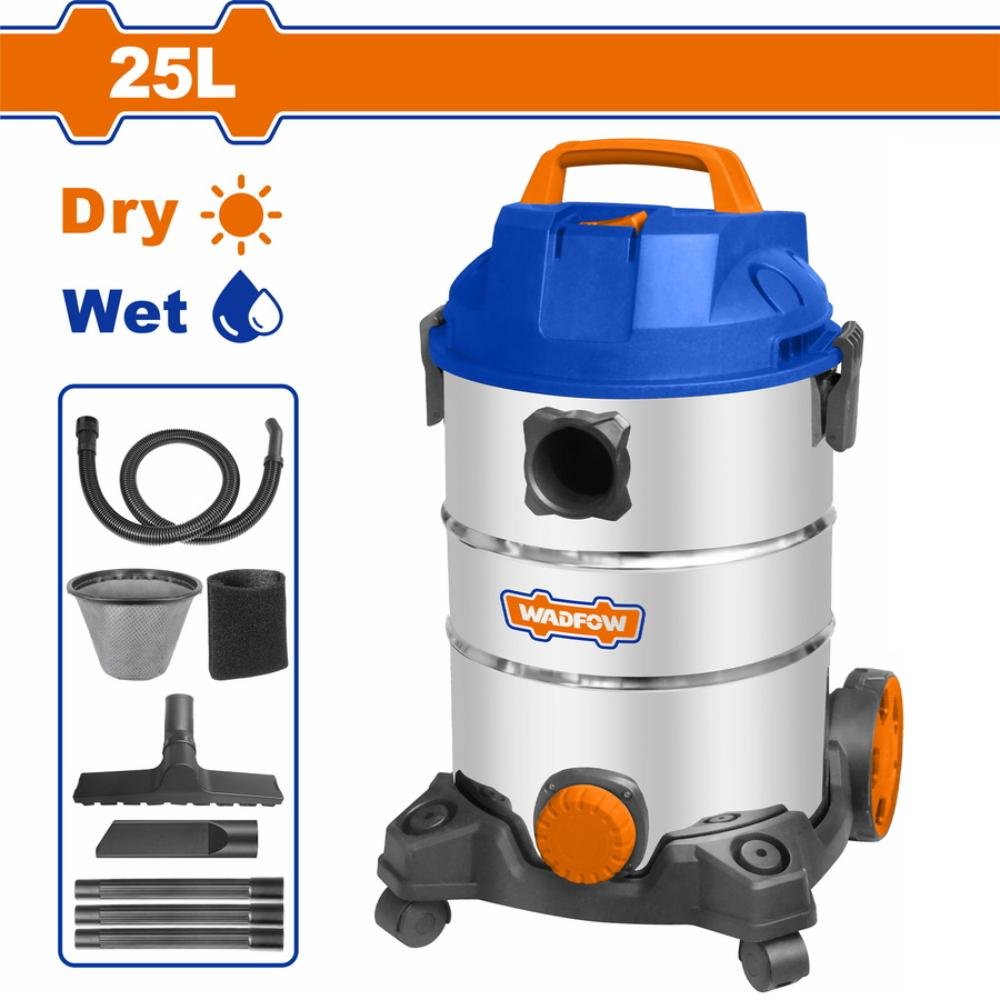 Σκούπα 1200W 25L Wadfow WVR4A25 για ξηρή και υγρή αναρρόφηση σε επαγγελματικούς χώρους