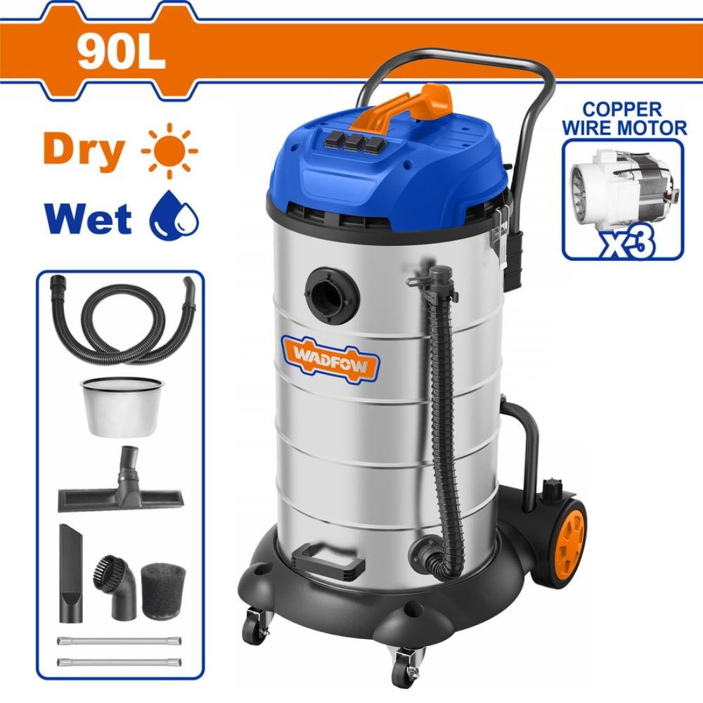 Σκούπα 3x1200W 90L Wadfow WVR5A90 Σκούπα 3x1200W 90L Wadfow WVR5A90 για επαγγελματική ξηρή και υγρή αναρρόφηση