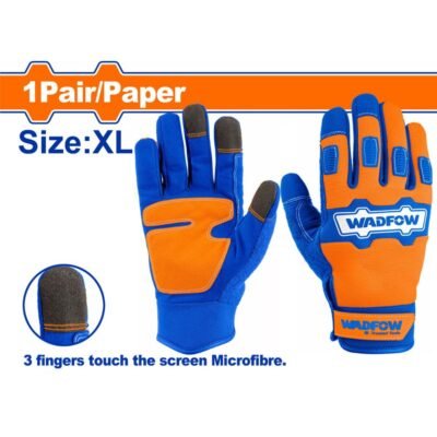 Wadfow Γάντια Μηχανικού WMG1E03 Microfibre PVC XL για επαγγελματική προστασία χεριών