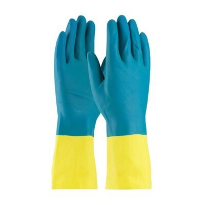 Γάντια Latex Κίτρινο-Γαλάζιο 100gr ανθεκτικά γάντια καθαρισμού για επαγγελματική και οικιακή χρήση