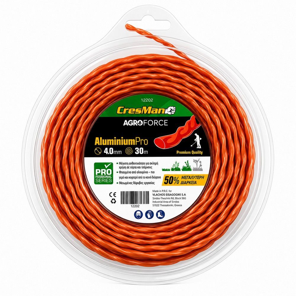 Μεσινέζα Αλουμινίου Cresman Aluminium Pro για θαμνοκοπτικά με υψηλή αντοχή και κοπή χόρτων