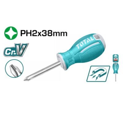 Total Κατσαβίδι Νάνος PH2 TSDRSPH2038 38mm από χάλυβα Cr-V για εργασίες ακριβείας