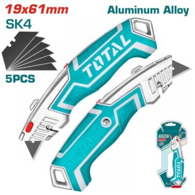 Επαγγελματικό Μαχαίρι Μοκέτας Total 180mm THT5116118 με λεπίδα 61x19mm για κοπές ακριβείας.