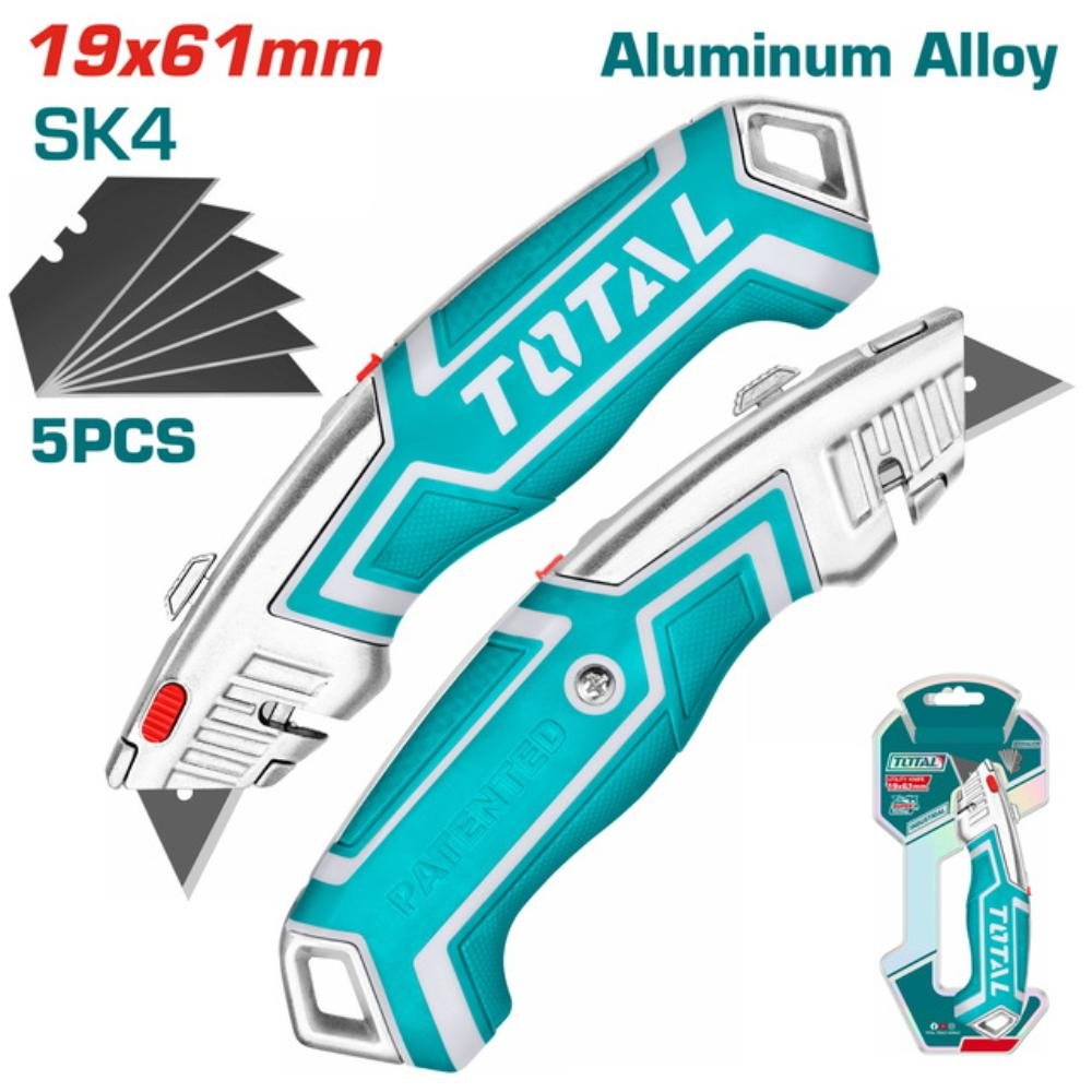 Επαγγελματικό Μαχαίρι Μοκέτας Total 180mm THT5116118 με λεπίδα 61x19mm για κοπές ακριβείας.