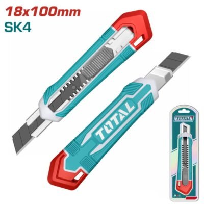 Μαχαίρι Μοκέτας Total 18mm THT511815 με λεπίδα SK4 18x100mm και επίπεδο κουμπί