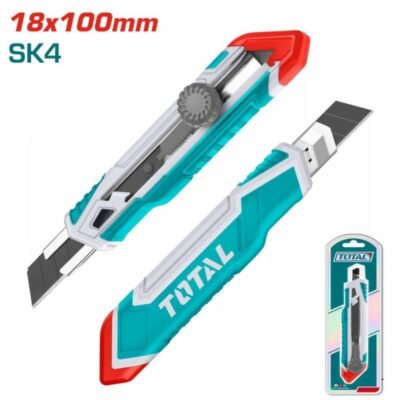 Μαχαίρι Μοκέτας Total 18mm THT511826 με λεπίδα 18x100mm και στρογγυλό κουμπί