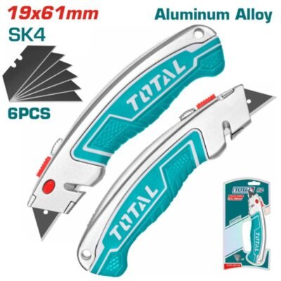 Μαχαίρι Μοκέτας Total THT5126128 180x45mm με λεπίδα 61x19mm για κοπές ακριβείας
