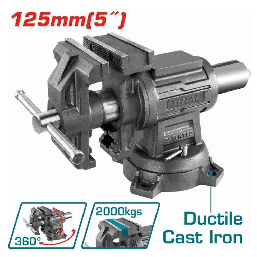 Μόρσα Πολλαπλών Χρήσεων Total 125mm THTMF6156 με περιστρεφόμενη βάση 5 ιντσών