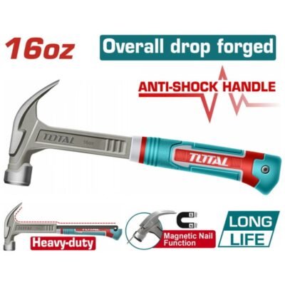 Σφυρί προκοβγάλτης 450gr THCH61016L με σφυρήλατη κεφαλή και λαβή fiberglass