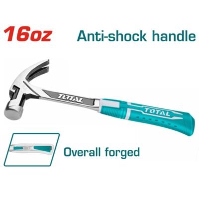 Σφυρί προκοβγάλτης 450gr THT7143166 με θερμικά επεξεργασμένη κεφαλή και λαβή fiberglass TPR.