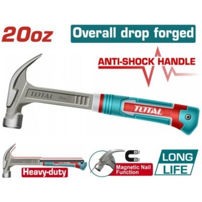 Σφυρί προκοβγάλτης 560gr THCH61020L με σφυρήλατη κεφαλή και εργονομική τρίχρωμη λαβή.