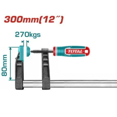 Επαγγελματικός Σφιγκτήρας Μαραγκών Total 80x300mm για ξυλουργικές εργασίες