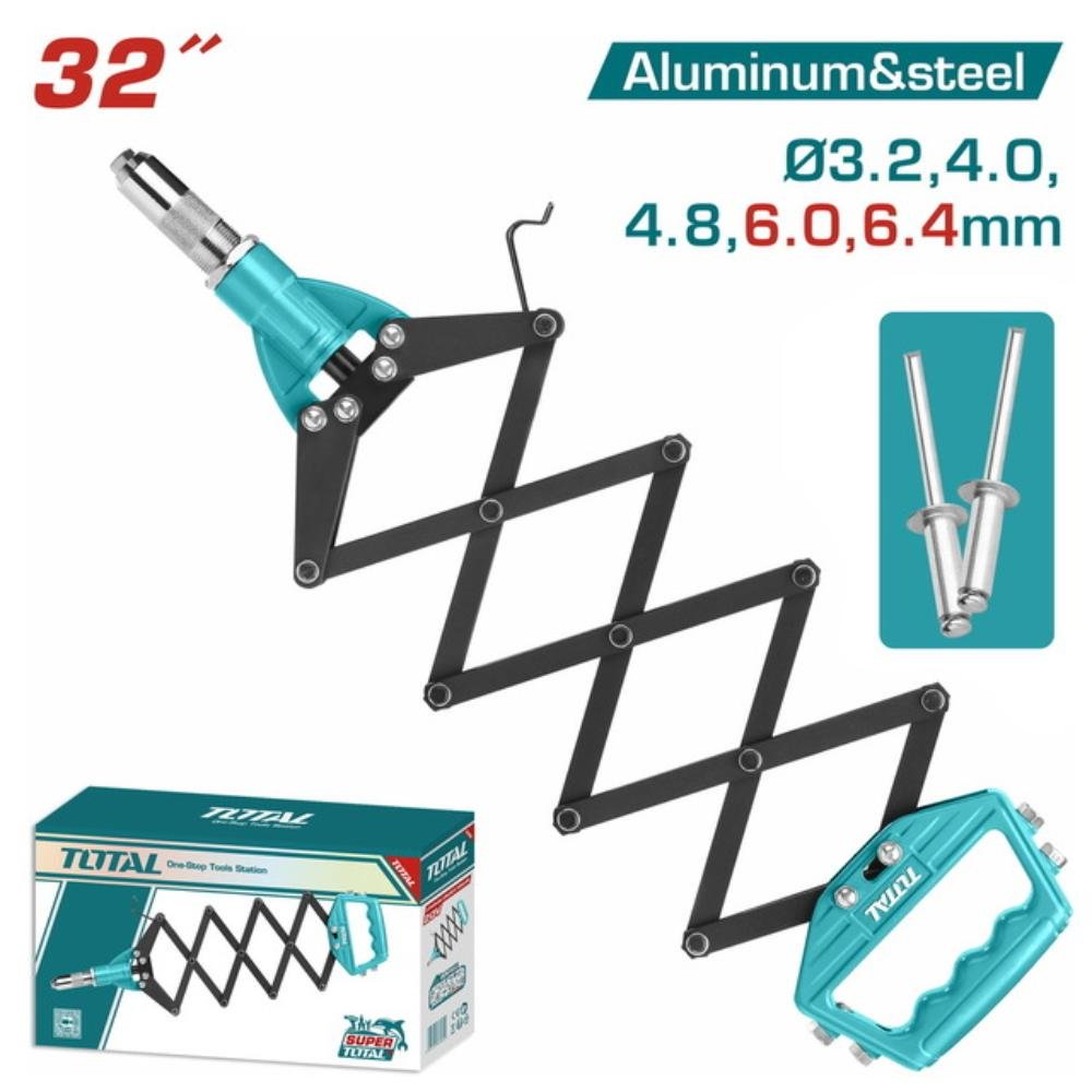 Πριτσιναδόρος φυσούνα Total 815mm THT32321 επαγγελματικός για πριτσίνια 3.2 έως 6.4mm