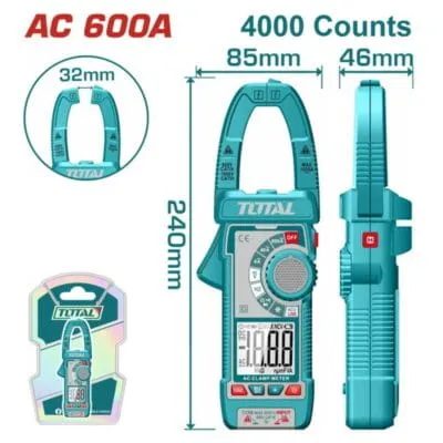 Αμπεροτσιμπίδα Total TMT766001 ψηφιακή 600A AC/DC True RMS