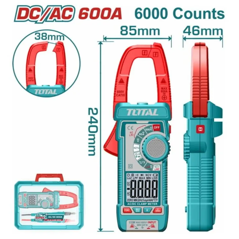 Αμπεροτσιμπίδα Total TMT766002 ψηφιακή 600A AC/DC True RMS