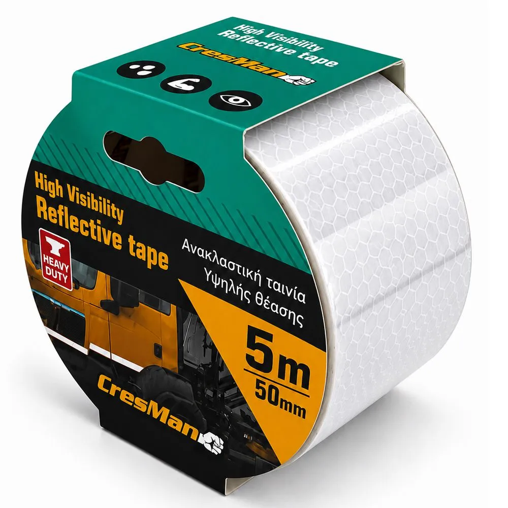 Ανακλαστική Ταινία Cresman Ασπρη 50mm x 5m