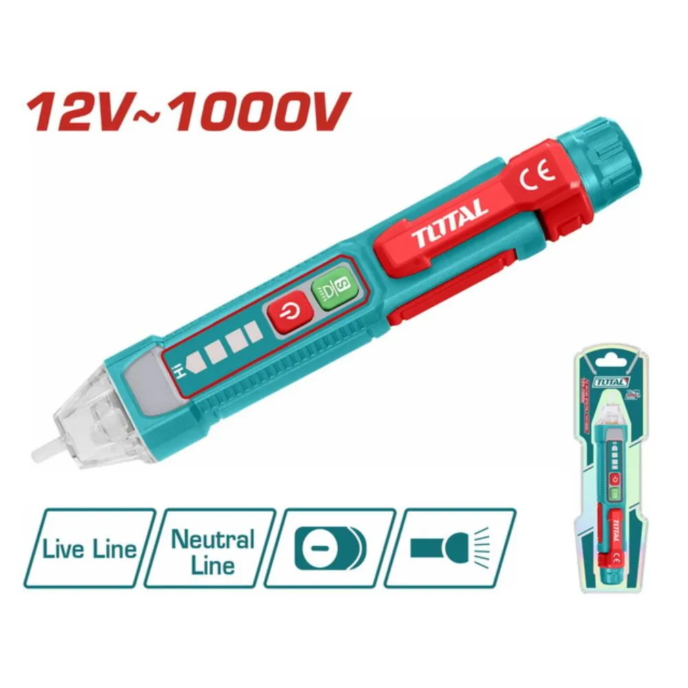Δοκιμαστικό Κατσαβίδι Total THT100091 ψηφιακό 12V-1000V