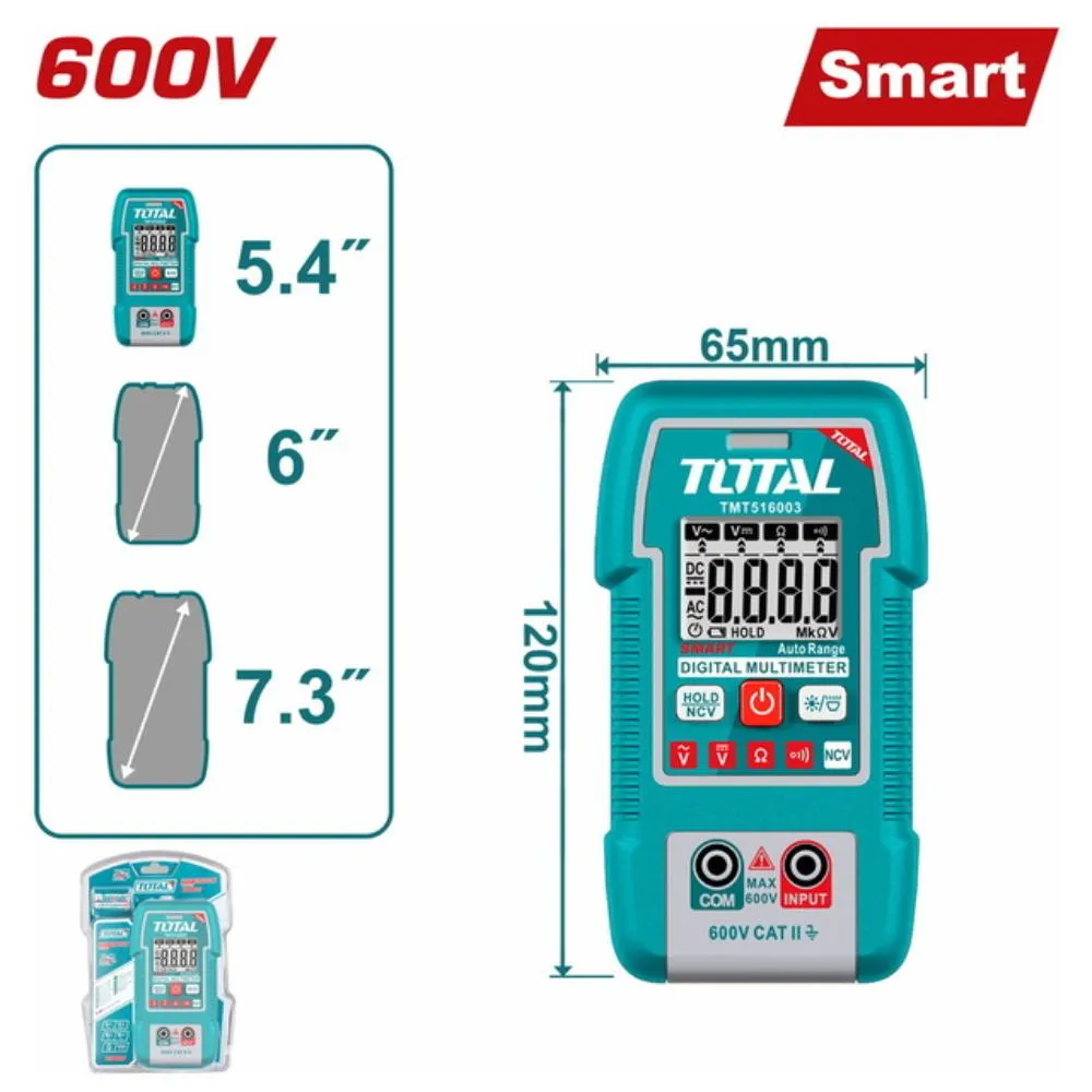 : Επαγγελματικό Πολύμετρο Total TMT516003 600V True RMS