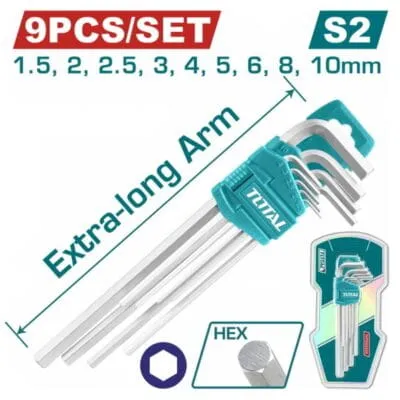 Κλειδιά Allen Total 9 Τεμ THT106192 1,5-10mm