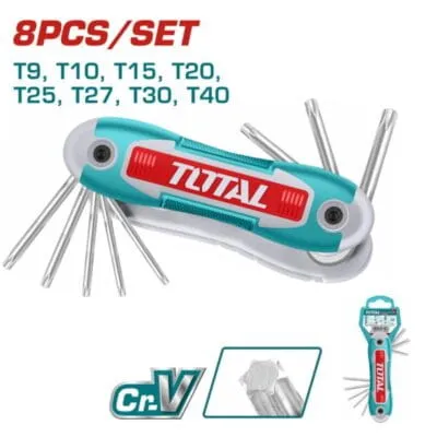 Σετ Torx Σουγιάς Total 8 Τεμ. T9-T40