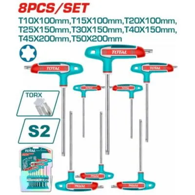 Σετ Ταφ Torx Total 8 Τεμ. T10-T50