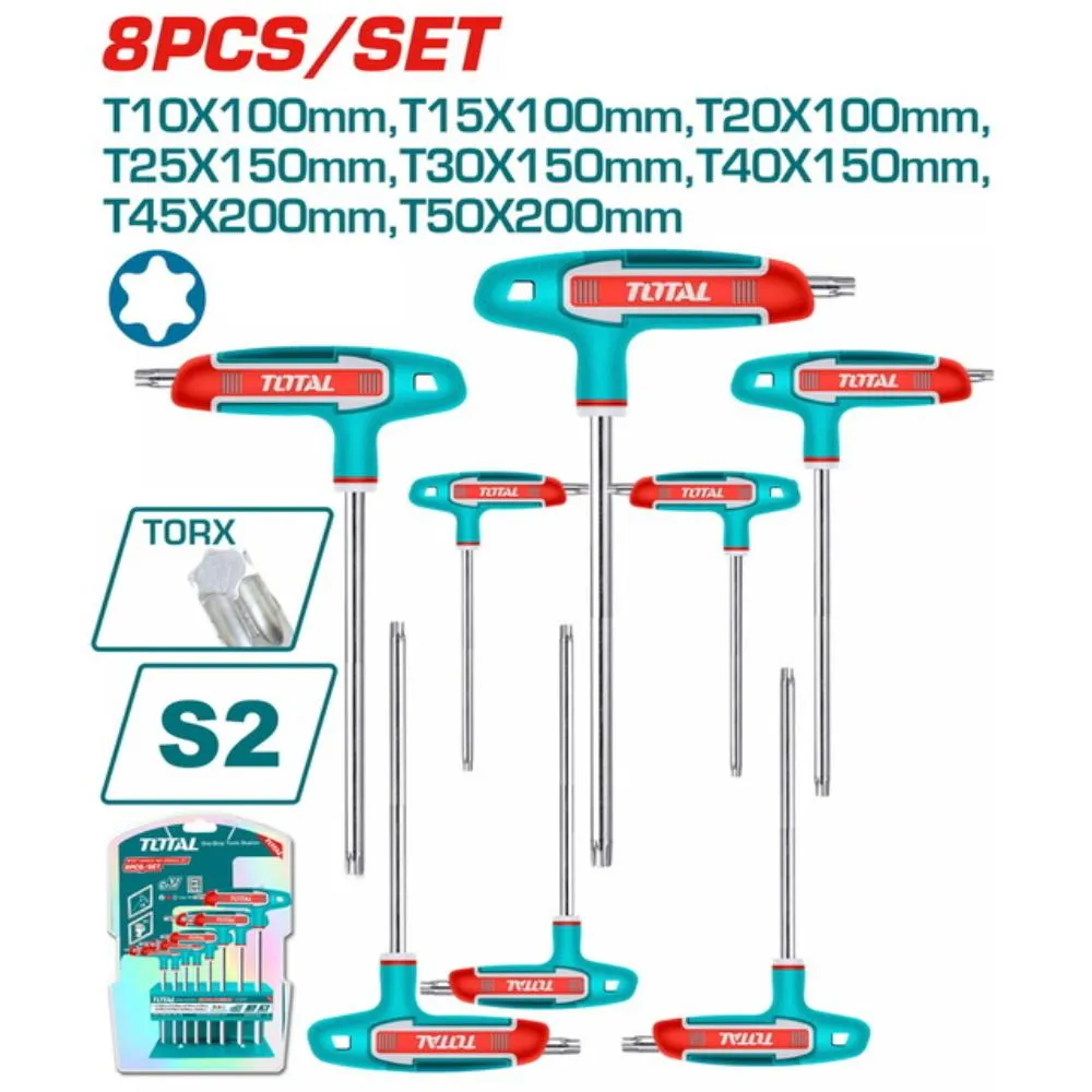 Σετ Ταφ Torx Total 8 Τεμ. T10-T50