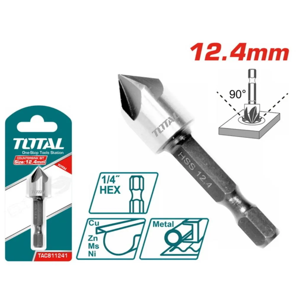 Φρεζοτρύπανο Μετάλλου Total 12.4mm HSS