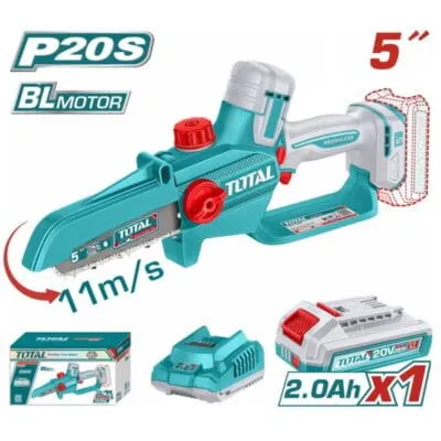Αλυσοπρίονο Κλαδευτικό Μπαταρίας 20V TOTAL TGSLI20561E με λάμα 5" και Brushless μοτέρ