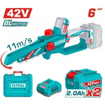 Αλυσοπρίονο Κλαδευτικό Μπαταρίας 42V TOTAL TGSLI42681E με λάμα 6"