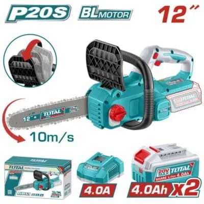 Αλυσοπρίονο Μπαταρίας 20V TOTAL TGSLI201262E με λάμα 12"