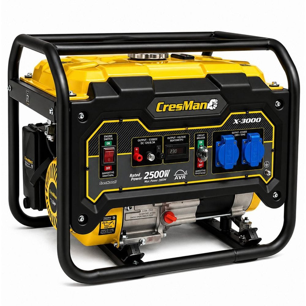 Γεννήτρια βενζίνης Cresman X-3000 Γεννήτρια βενζίνης Cresman X-3000 με μέγιστη ισχύ 2,8kW