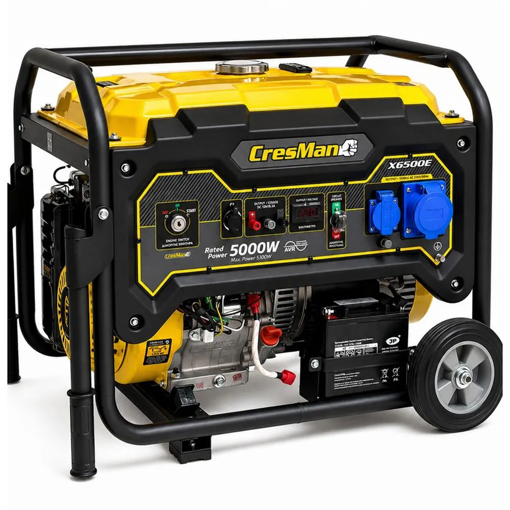 Γεννήτρια βενζίνης Cresman X-6500E με μίζα και μέγιστη ισχύ 5,5kW