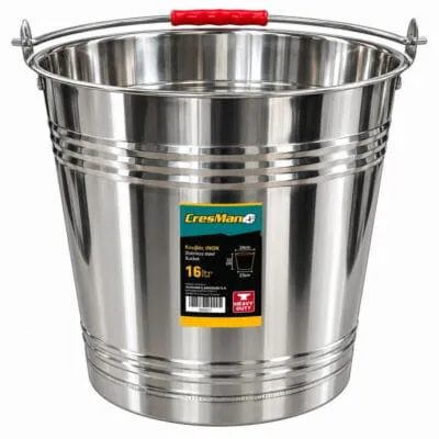 Κουβάς Inox-201 Cresman από ανοξείδωτο χάλυβα