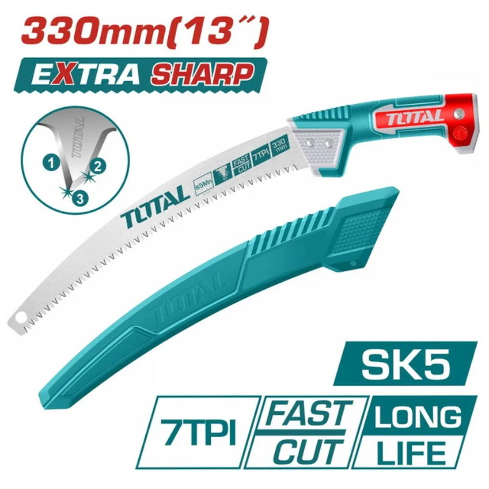 Κυρτό πριόνι κλάδου 33cm TOTAL THPS3308