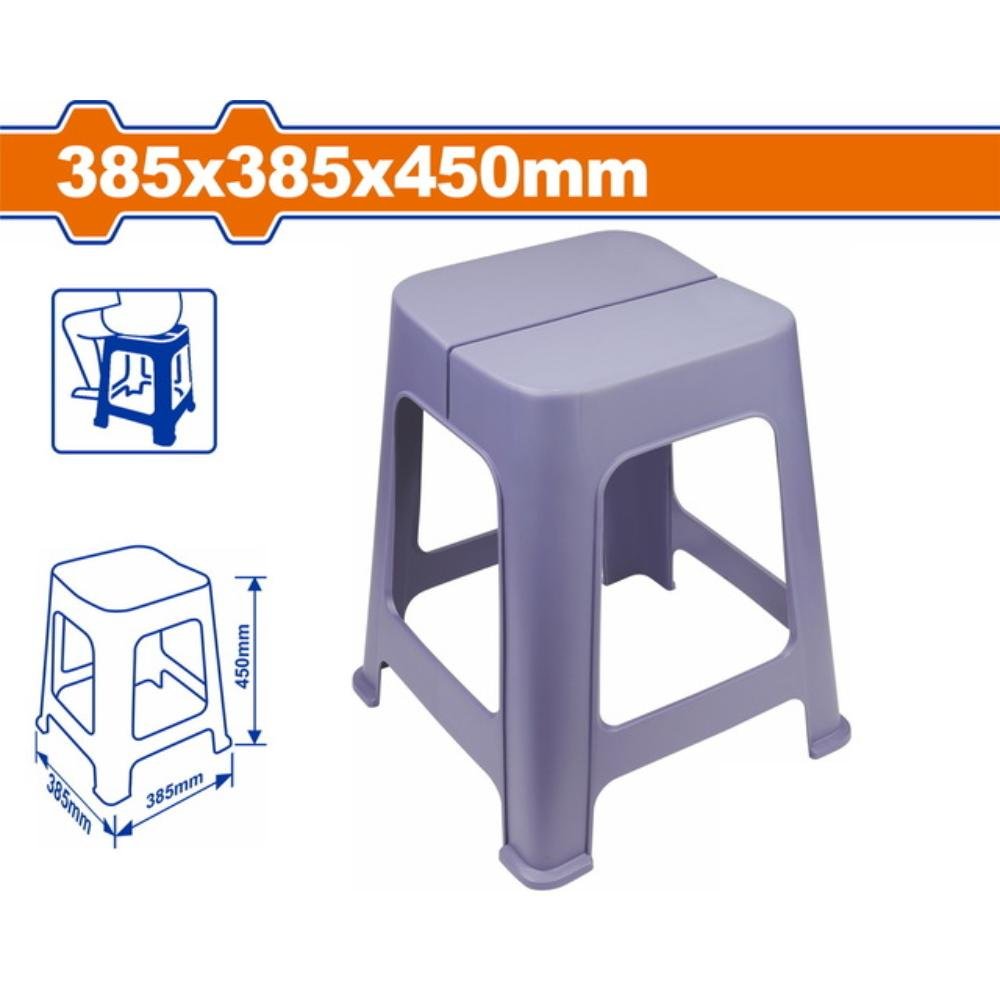 Πλαστικό σκαμπό Wadfow WPZ1345 385x385x450mm Πλαστικό σκαμπό Wadfow WPZ1345 από PP με αντιολισθητικά μαξιλαράκια